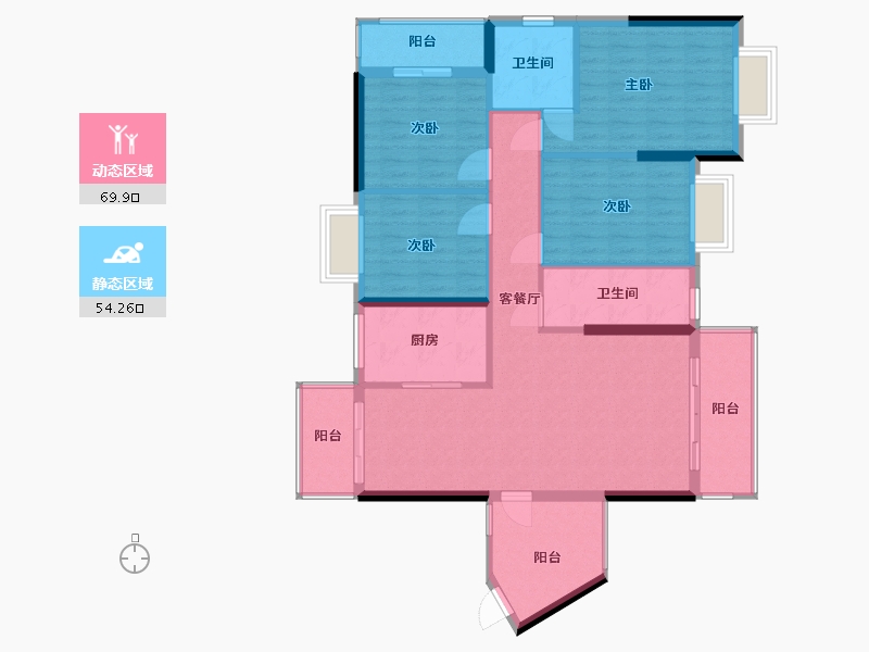 广西壮族自治区-梧州市-公园一号-130.00-户型库-动静分区