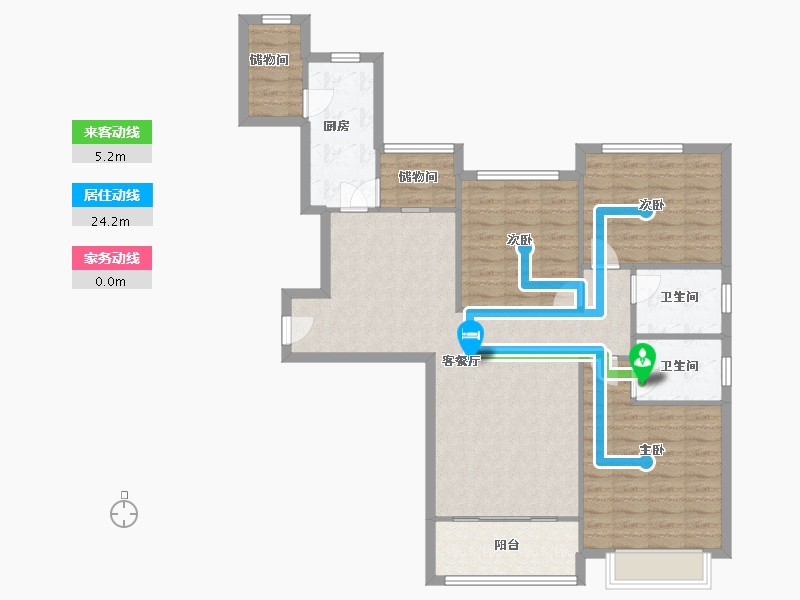 山东省-潍坊市-恒大名都-105.00-户型库-动静线