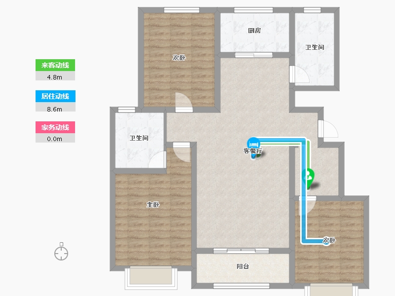 河北省-邢台市-天地翰林学府-107.77-户型库-动静线