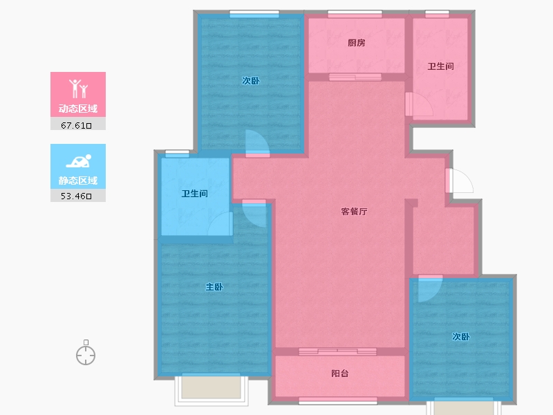 河北省-邢台市-天地翰林学府-107.77-户型库-动静分区