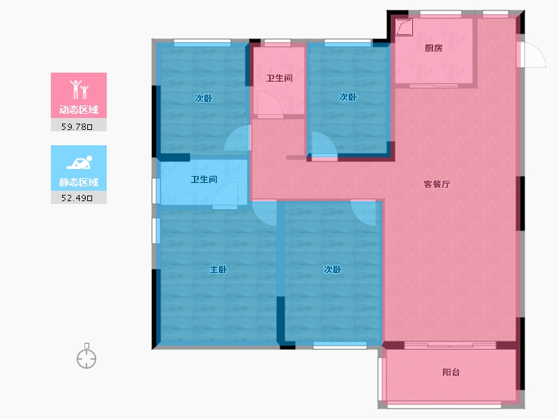 安徽省-黄山市-江南宸府-105.00-户型库-动静分区