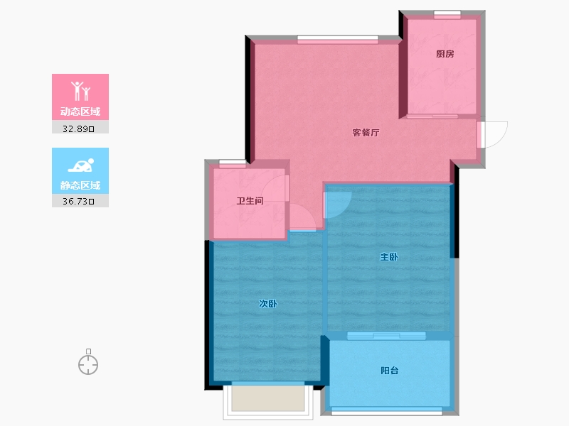 江苏省-盐城市-广益来御景贵园-62.72-户型库-动静分区