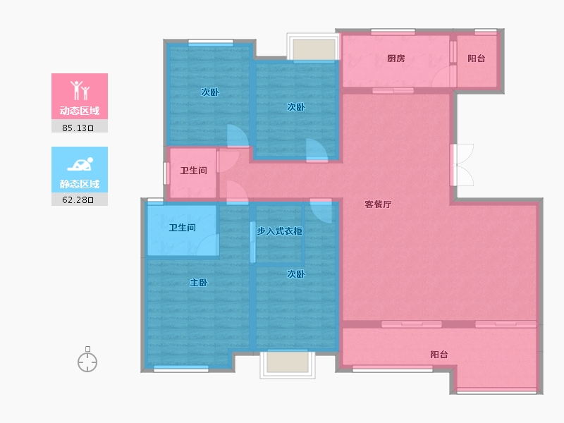 贵州省-贵阳市-龙湖·湖山原著-142.00-户型库-动静分区