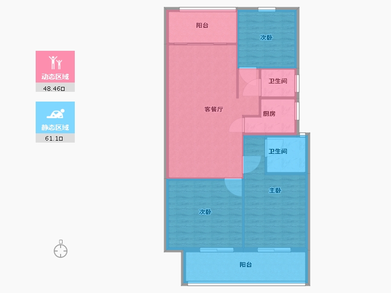 广西壮族自治区-玉林市-中鼎公园假日-100.00-户型库-动静分区