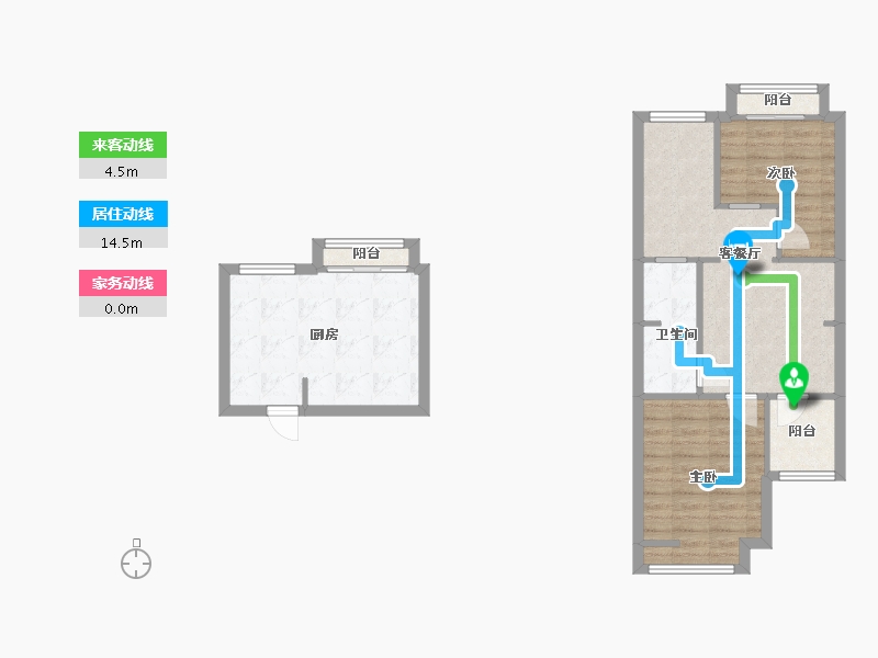 江苏省-苏州市-启航社河东-70.00-户型库-动静线