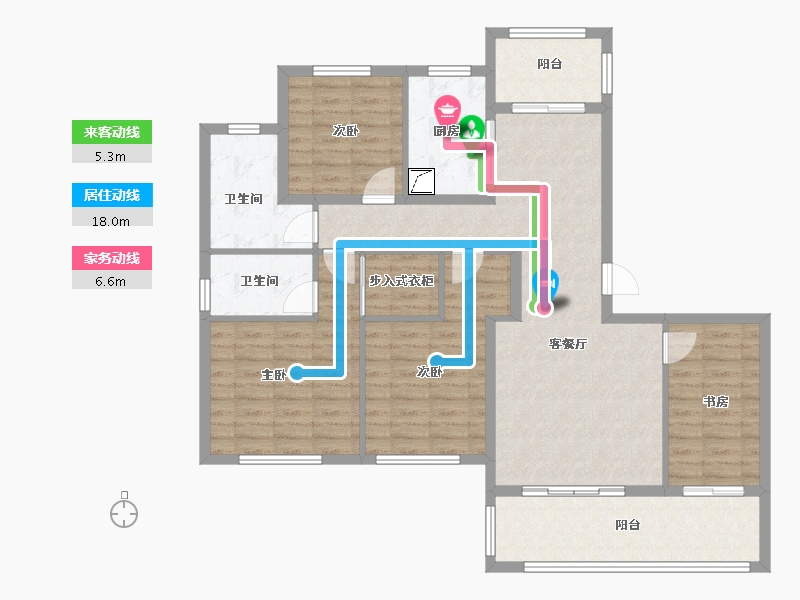 江苏省-苏州市-睿铂庭-113.00-户型库-动静线