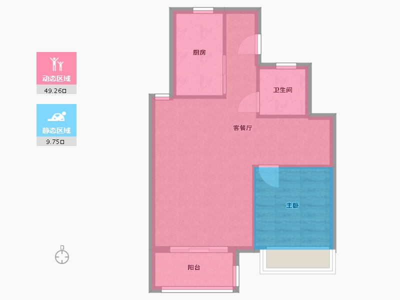 上海-上海市-映虹桥-54.00-户型库-动静分区