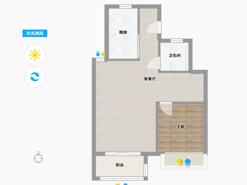 上海-上海市-映虹桥-54.00-户型库-采光通风