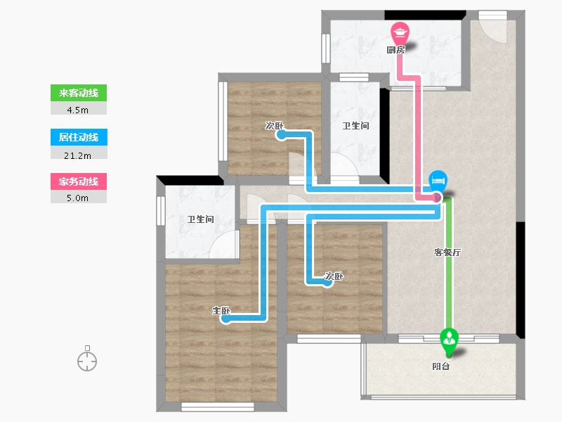 广西壮族自治区-百色市-精通锦绣澜湾-78.00-户型库-动静线