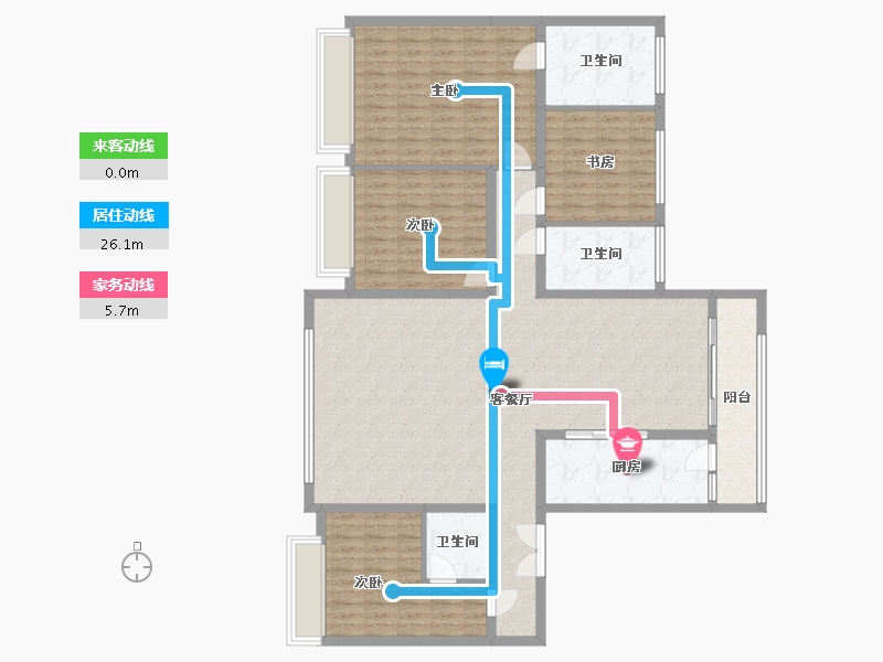 内蒙古自治区-呼伦贝尔市-心悦城-165.00-户型库-动静线