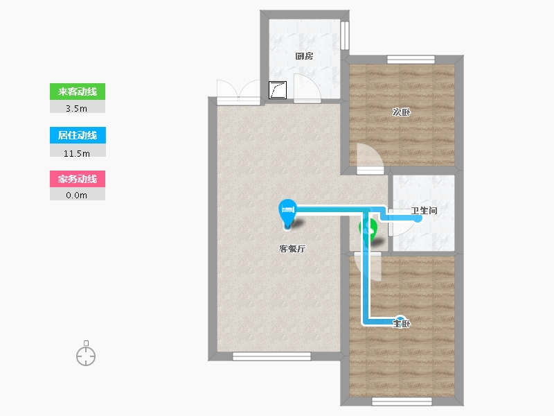 内蒙古自治区-乌海市-阳光丽舍-69.00-户型库-动静线