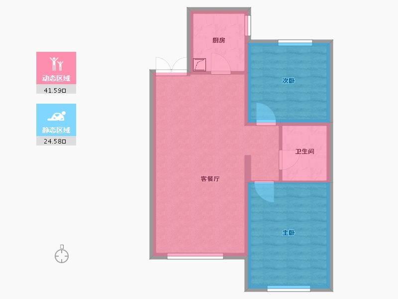 内蒙古自治区-乌海市-阳光丽舍-69.00-户型库-动静分区