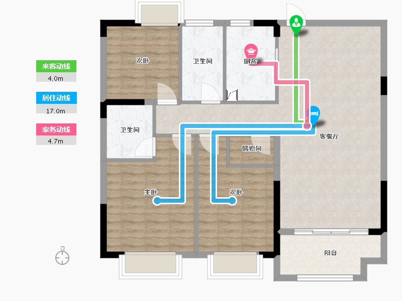 江苏省-连云港市-福泽东方-100.33-户型库-动静线