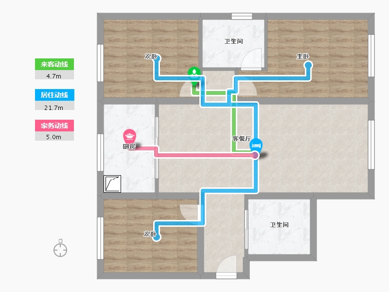 河北省-廊坊市-天园三期-89.00-户型库-动静线