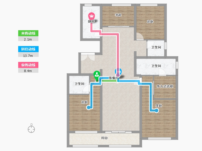 河北省-石家庄市-绿城御河上院-172.00-户型库-动静线