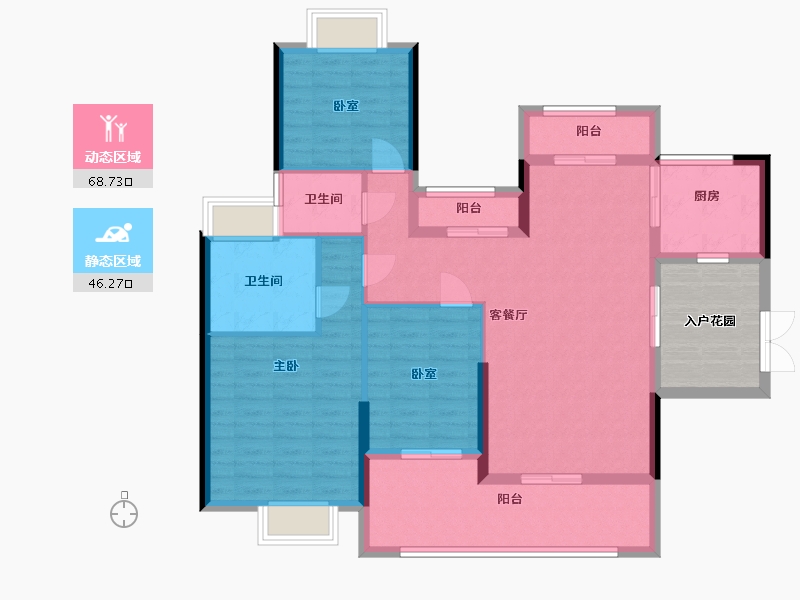 广东省-肇庆市-尚东名筑-109.00-户型库-动静分区