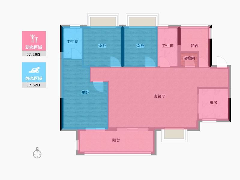 广东省-广州市-保利天汇-101.00-户型库-动静分区