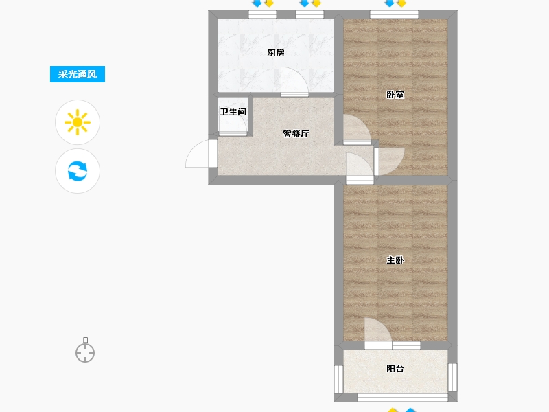 北京-北京市-核二院-45.90-户型库-采光通风