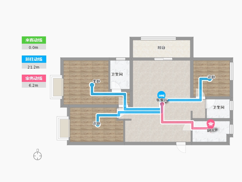 江苏省-宿迁市-珑悦花园-98.31-户型库-动静线