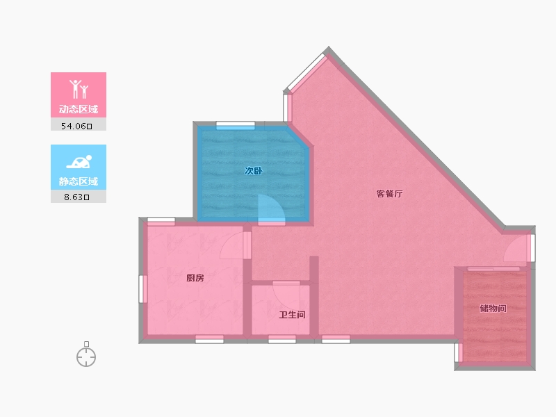 广东省-深圳市-华彩花园-70.00-户型库-动静分区