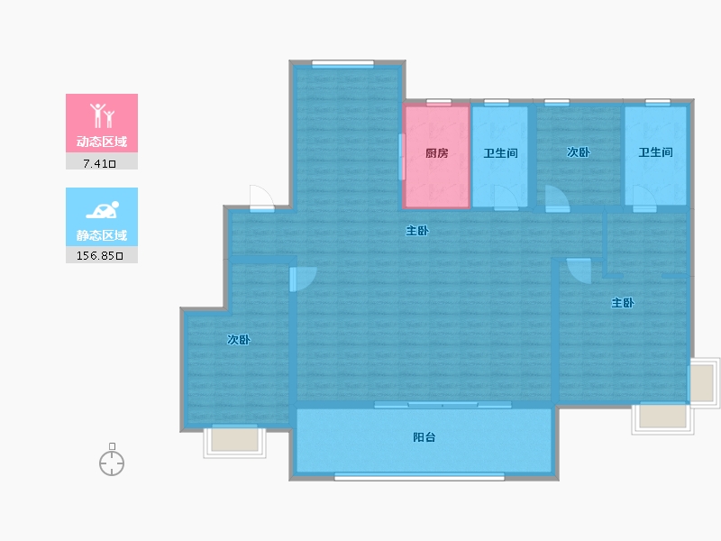 安徽省-六安市-振兴·溪境-150.00-户型库-动静分区