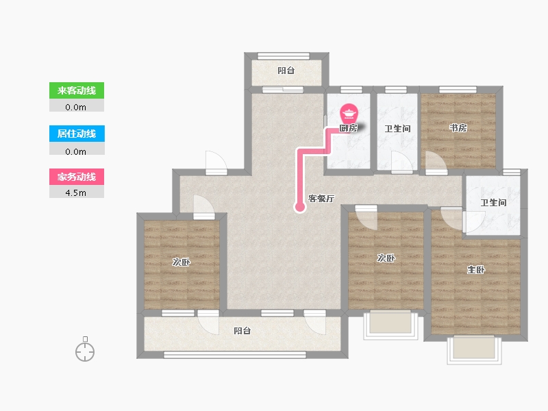 山东省-东营市-中南雅苑-120.00-户型库-动静线