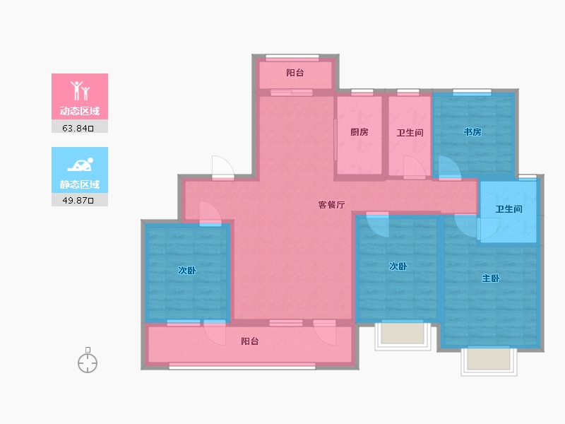 山东省-东营市-中南雅苑-120.00-户型库-动静分区