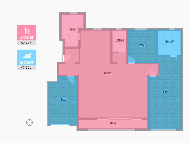 山东省-滨州市-众成·御园城市展厅-160.00-户型库-动静分区