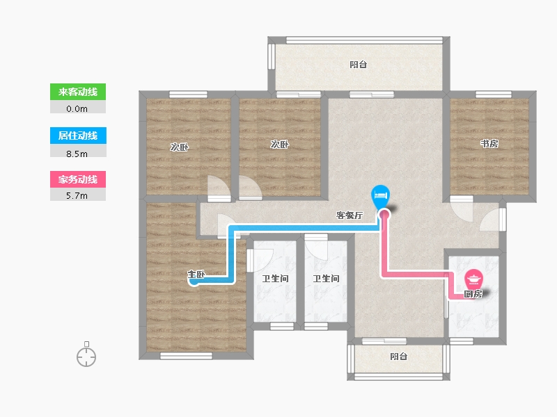 广西壮族自治区-贵港市-彰泰滨江学府-110.00-户型库-动静线