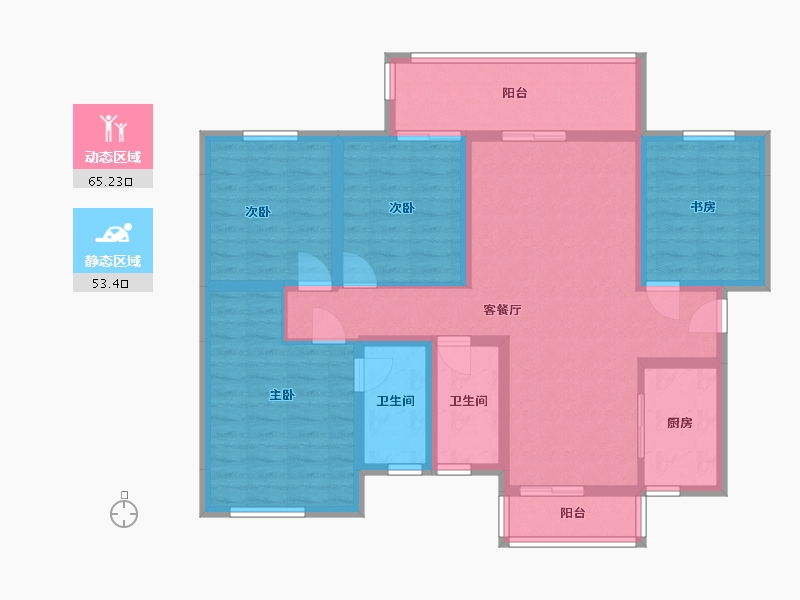 广西壮族自治区-贵港市-彰泰滨江学府-110.00-户型库-动静分区