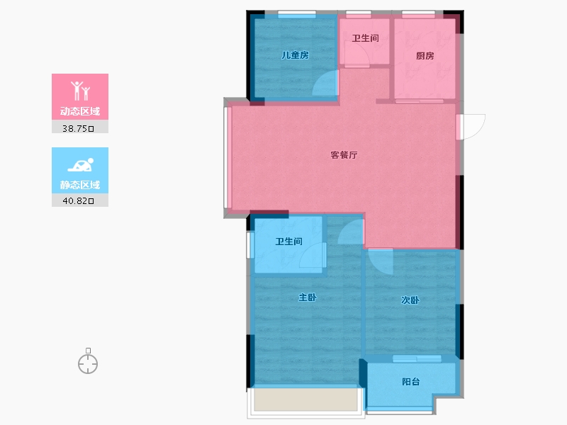 浙江省-嘉兴市-欣隆府-71.41-户型库-动静分区