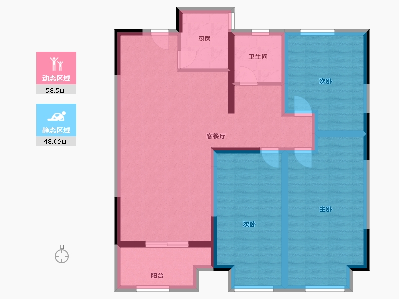 河南省-驻马店市-建业城-95.00-户型库-动静分区