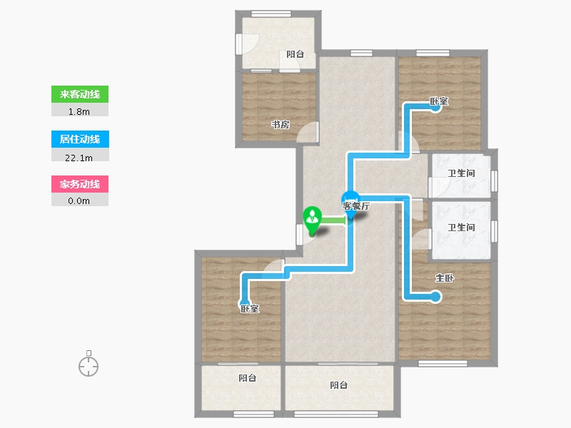 浙江省-温州市-华鸿时代中央公园-115.00-户型库-动静线