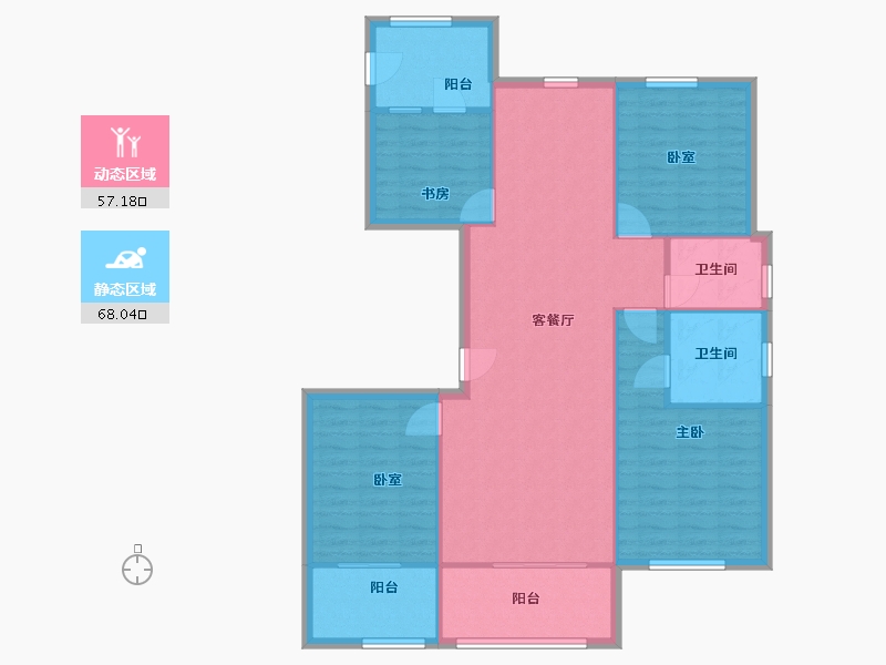 浙江省-温州市-华鸿时代中央公园-115.00-户型库-动静分区