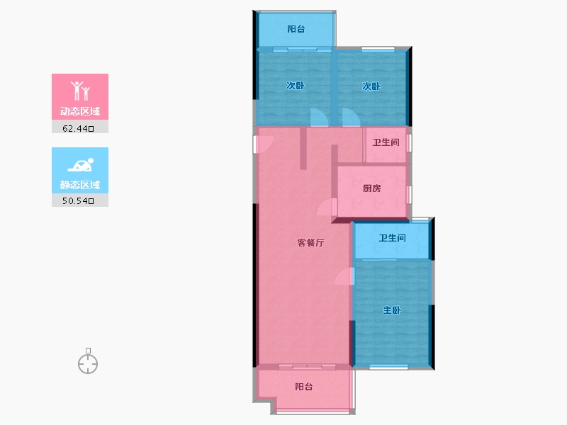 湖南省-长沙市-旭辉都会山-102.00-户型库-动静分区