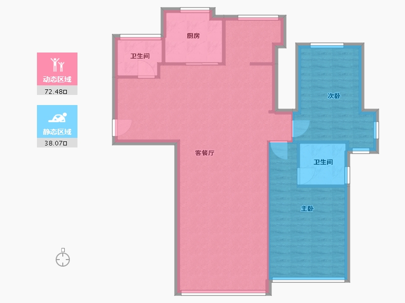 福建省-福州市-银河湾一期-106.00-户型库-动静分区