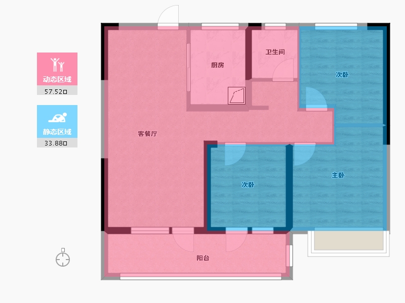 山东省-滨州市-天泰惠众 理念学府-81.00-户型库-动静分区