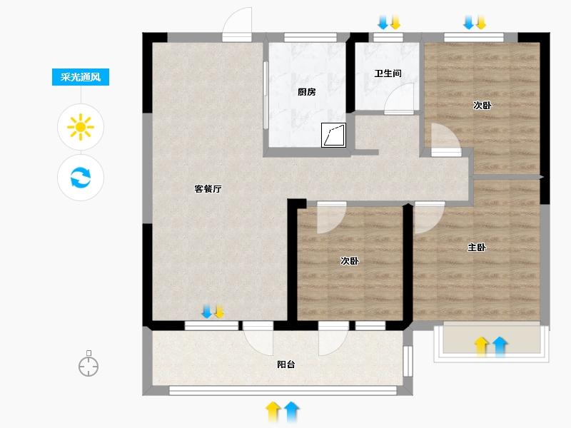 山东省-滨州市-天泰惠众 理念学府-81.00-户型库-采光通风