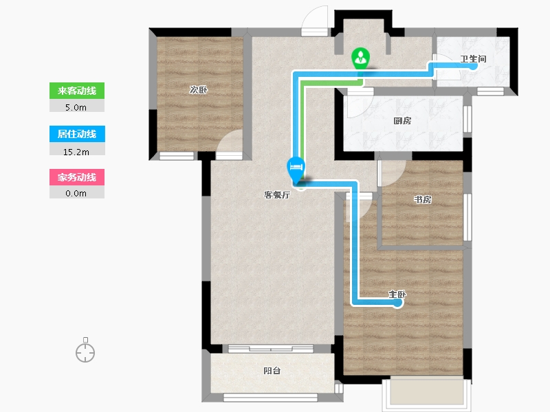 安徽省-合肥市-凤麟兰庭-80.00-户型库-动静线