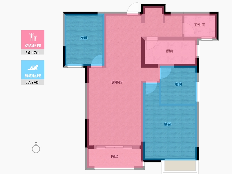 安徽省-合肥市-凤麟兰庭-80.00-户型库-动静分区