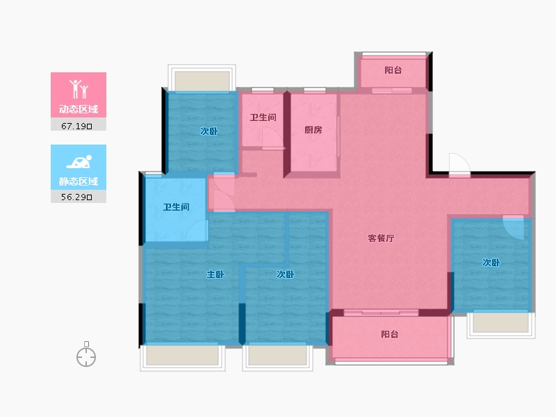 四川省-成都市-观澜东著-121.00-户型库-动静分区