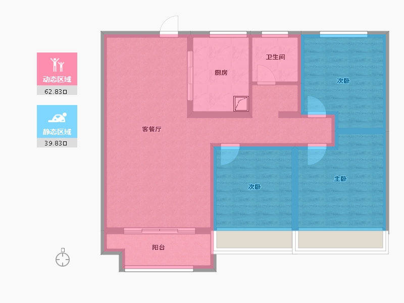 山东省-滨州市-花开文苑-91.30-户型库-动静分区