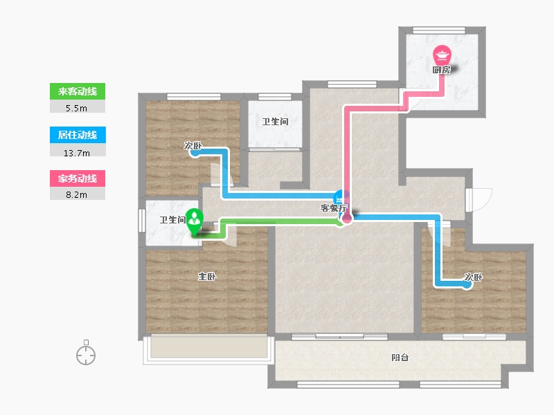 山东省-滨州市-花开文苑-103.00-户型库-动静线