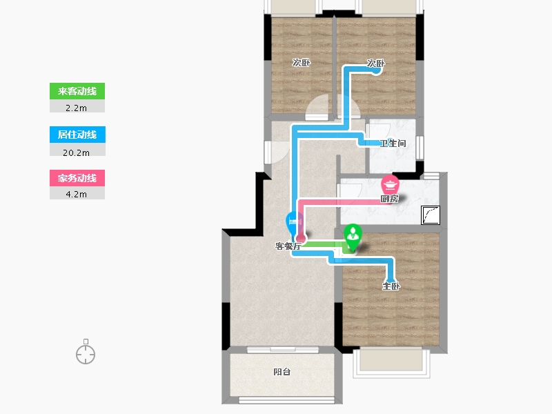 湖南省-长沙市-保利香槟国际-73.00-户型库-动静线