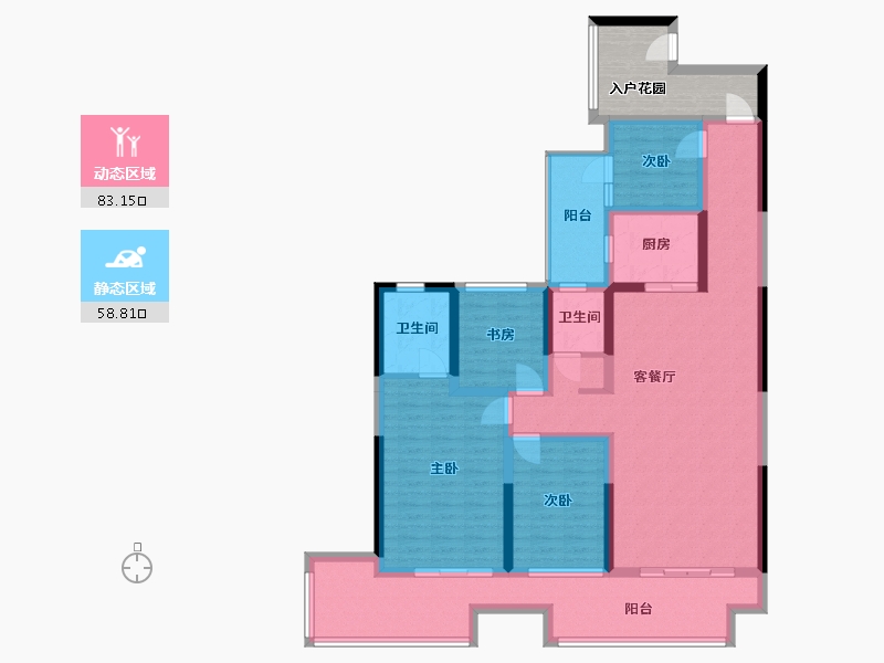 湖南省-永州市-滨江尚品-163.00-户型库-动静分区