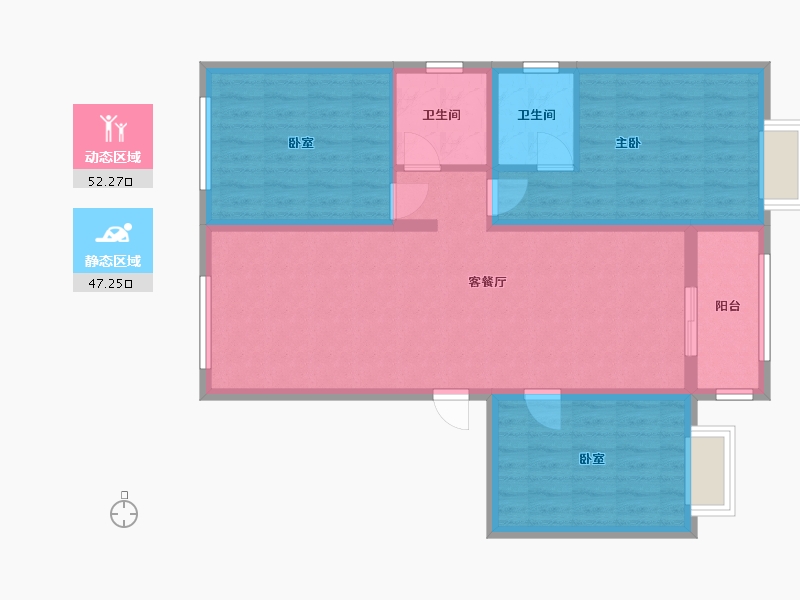 河北省-秦皇岛市-澜郡华府-89.51-户型库-动静分区