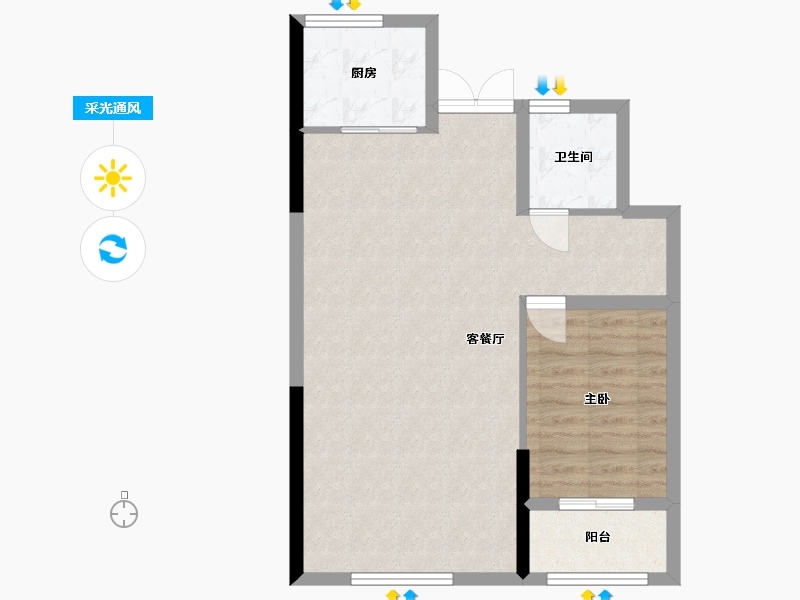 重庆-重庆市-联发西城首府-118.00-户型库-采光通风