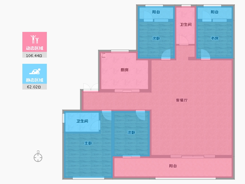 山东省-青岛市-青建金宸府-151.58-户型库-动静分区