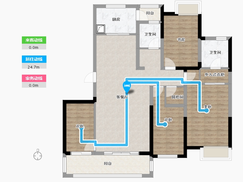 湖北省-武汉市-长江广电光谷家-110.34-户型库-动静线