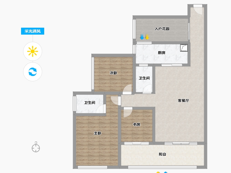 四川省-南充市-御龙湾-146.00-户型库-采光通风